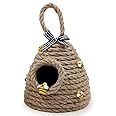 Huray Rayho Jute Bee Hive Decor Bee Tiered Tray Decorations Decorative Honey Bee Skeps Spring Farmhouse Coffee Table Decor Country Kitchen Natural Party Sunflower Home Bookshelf Decor Set of 2
