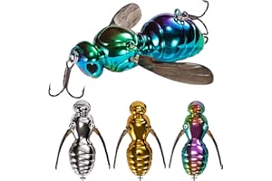 FONMANG Fishing Lures, 3-Piece Topwater Lures for Bass, Walleye, and Pike, 2025 New Wasp-Style Top Water Crawler for Freshwater & Saltwater Fishing, 2.6in, 15g