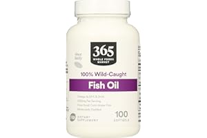 365 EVERYDAY VALUE 365 by Whole Foods Market, Supplements - EFAs, Fish Oil (100% Wild Caught), 100 Count