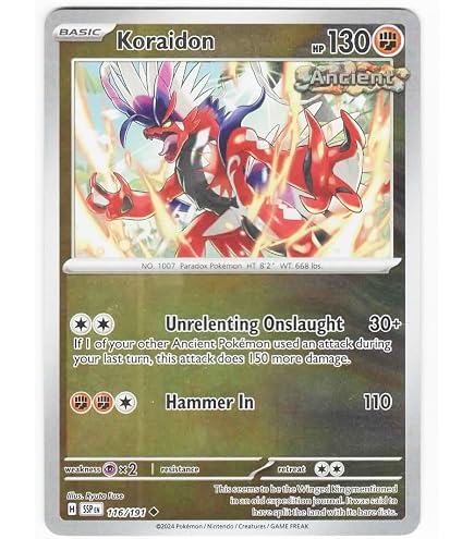 koraidon ancient pokemon card value The POWER Of ex & Great Tusk variation to centering pokemon SV: Scarlet & Violet
