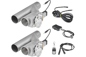 VEVOR Electric Exhaust Cutout, 2.5 Inch 2PCS Universal Stainless Steel Exhaust Valve Kit with One Controller Remote Kit, Cut 