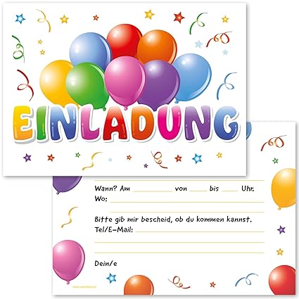 Any Age Art Luftballons 12 Einladungskarten Kindergeburtstag Einladungen Kinder Madchen Jungen Geburtstag Karten Feier Party Ballons 12 Einladungskarten Spielzeug Einladungen Entecservicesinc Com