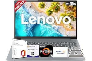 Lenovo New 15.6" Ideapad Business and Student Laptop(2025/2026 Edition), AMD Ryzen 5 5625U(Outperforms i7-1260U), 16GB RAM, 1TB SSD, Backlit Full Keyboard, Windows 11 Pro with Microsoft Office-WOWPC