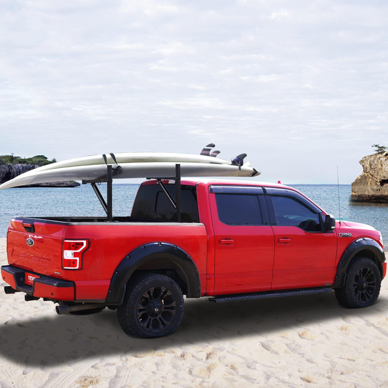 VEVOR Ladder Rack For Pickup Load 113 Kg, Extendable Steel Luggage Rack ...