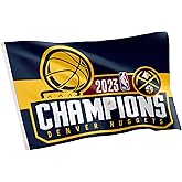 Desert Cactus Denver Nuggets 2023 Championship Flag NBA 100% Polyester Indoor Outdoor 3x5 feet National Basketball Association Team Flags (Champ Flag Style 2)