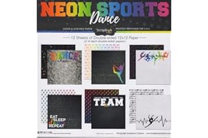 Scrapbook Customs Dance Paper Set Scrapbook Kit, Neon Colors