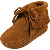Minnetonka Suede Fringe Bootie (Infant/Toddler)