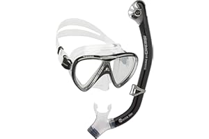 Cressi Adult Snorkeling Kit, Mask & Dry Snorkel - Quality for Exploring Underwater - Ikarus & Orion Dry: Designed in Italy