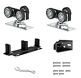 DIYHD Bypass Pocket Door Sliding Roller Set,3-Wheel