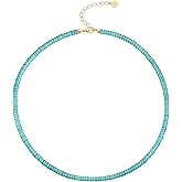 Aobei Pearl Gemstone Beaded Choker Necklace for Women Boho Turquoise/Cultured Freshwater Pearls/Garnet/Amazonite Jewelry