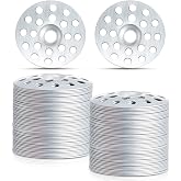 Dunzy 200 Pcs 1 Inch Plaster Washers Zinc Washer for Wall Ceiling Repair | Plaster Washers for Screws Profile Flat Ceiling Repair Rings Plaster Buttons for Wall Ceiling Drywall Hole Fixing