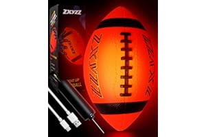 Zxyzz Rechargeable Glow in The Dark Football Birthday Gifts for 6 7 8 9 10 11 12 13 14 15 Year Old Boys, NO 6 Light Up Football Perfect for Teen Outdoor Sports Ideas, Kids Boys Toy Stuff Ages 6-15