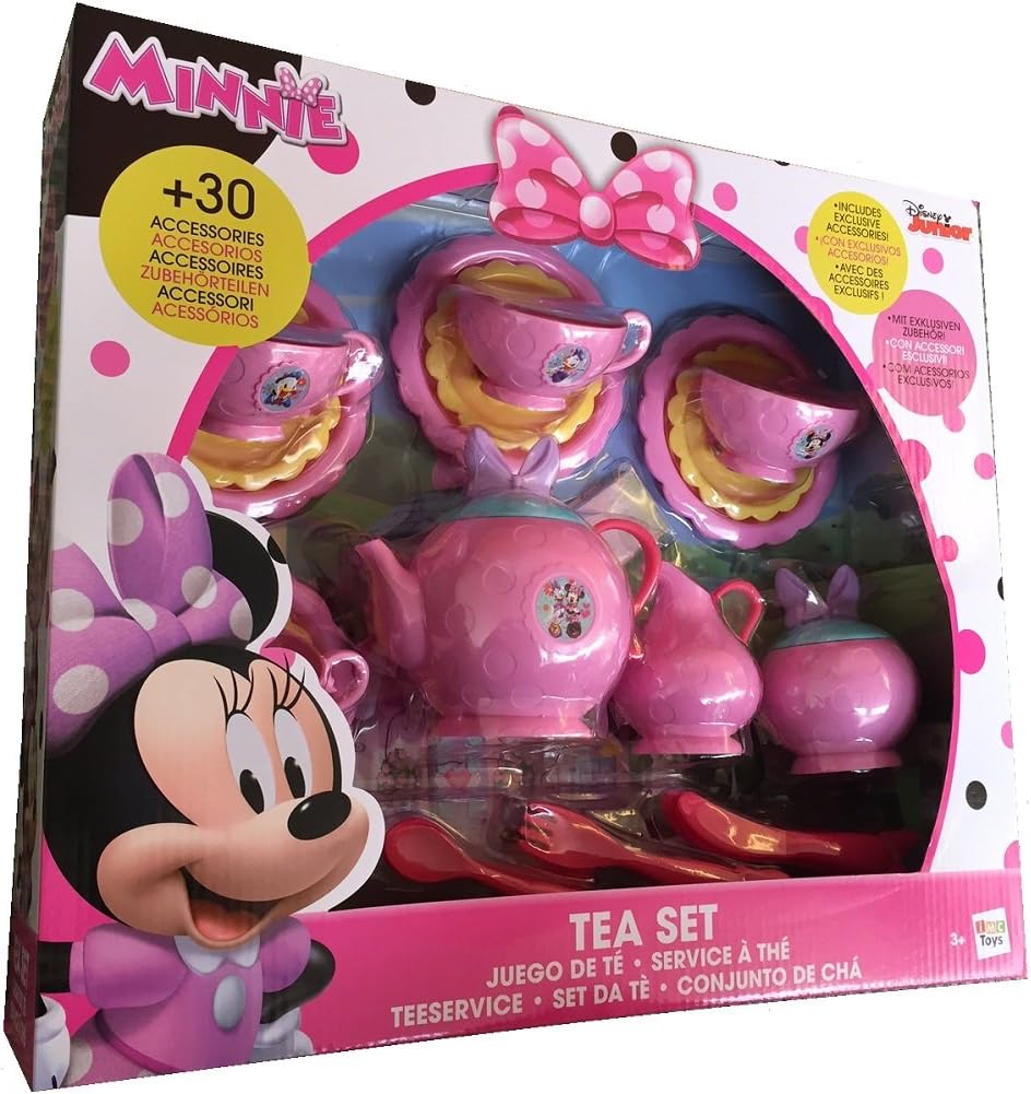 Disney Minnie Mouse Minnie’s 30 Piece Deluxe Tea Set Toy Playset BigaMart