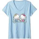 Womens Hello Kitty Sailors Mimmy V-Neck T-Shirt