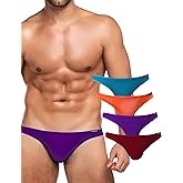 Avidlove Underwear Men's 4 Pack Classic Low Rise Stretchy Hip Briefs Bikini
