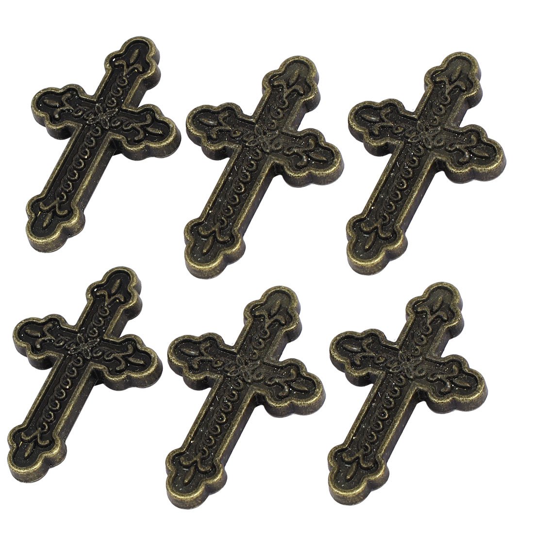 Sourcingmap Dresser Cabinet 60mmx39mmx13mm Retro Style Cross Shaped Pull Handles Knob 6pcs