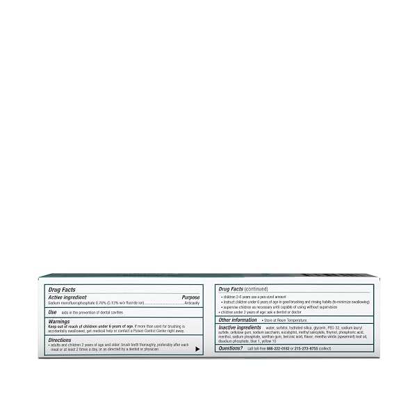 LISTERINE ESSENTIAL CARE TOOTHPASTE, BAD BREATH TREATMENT, CAVITY PREVENTION, FLUORIDE TOOTHPASTE; POWERFUL MINT FLAVOR, 4.2 OZ, 6 PACK