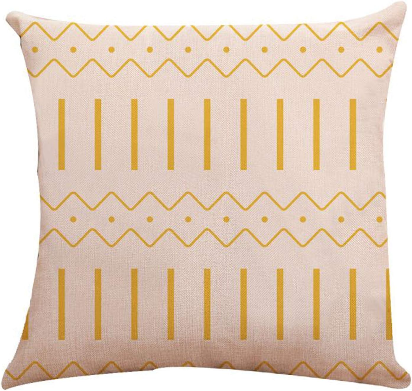 YCOLL Pillow Covers 22x22 Modern Sofa Throw Pillow Cover, Decorative Outdoor Linen Fabric Pillow Case for Couch Bed Car (Yellow, 22x22,Set of 4): Home & Kitchen