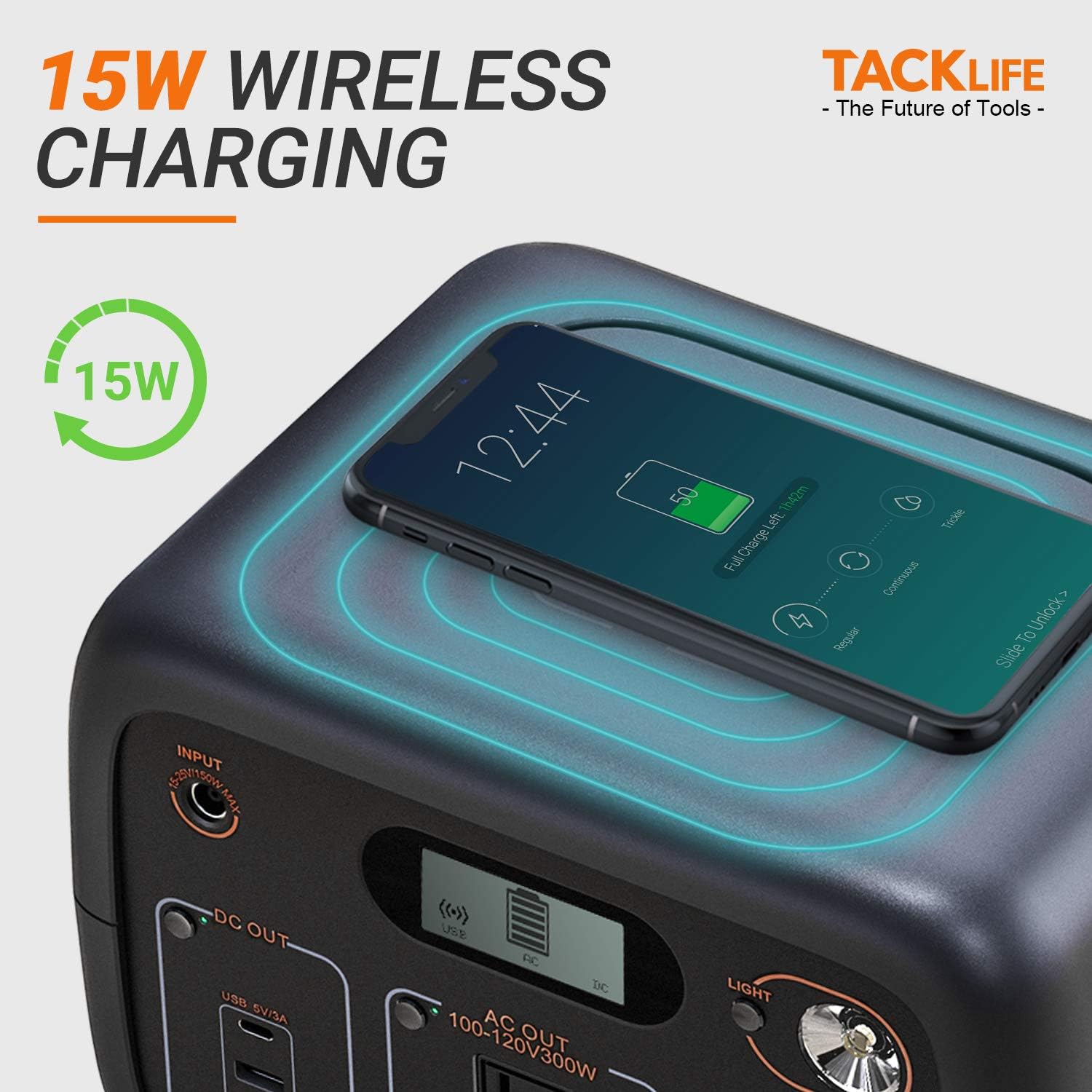 TACKLIFE 【Autumn Exclusive】 Power Station 300W, 300Wh Portable Solar Generator, Pure Sine Wave AC Outlets, Wireless Charging, 90000mAh Mobile Backup Battery for CPAP/Outdoor Camping/Outage Emergency : Garden & Outdoor