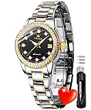 OLEVS Womens Automatic Watches Gold Diamond Luxury