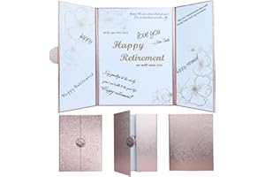 HAHZY Retirement Party Decorations, Pink Retirement Guest Book Alternative, Large Retirement Card for Woman Man, Happy Retirement Gifts Signature Board Book for Retirement Farewell Party Supplies (Pink)