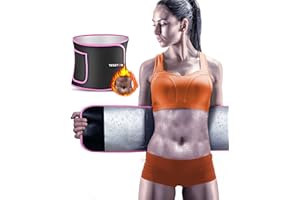 TESETON Waist Trimmer for Women Men-Sweat Band Waist Trainer for Women Lower Belly Fat, Easy to Clean