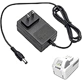 24V Quick Adapter Charger for Snow Joe&Sun Joe 24V Lithium Ion Battery,24VCHRG-QC iON+ Charger for Models iBAT24 &24BAT Series Batteries,iBAT24-LT,iBAT24-XR,24VBAT-LTE, 24VBAT-XR Power Supply Cord PSU