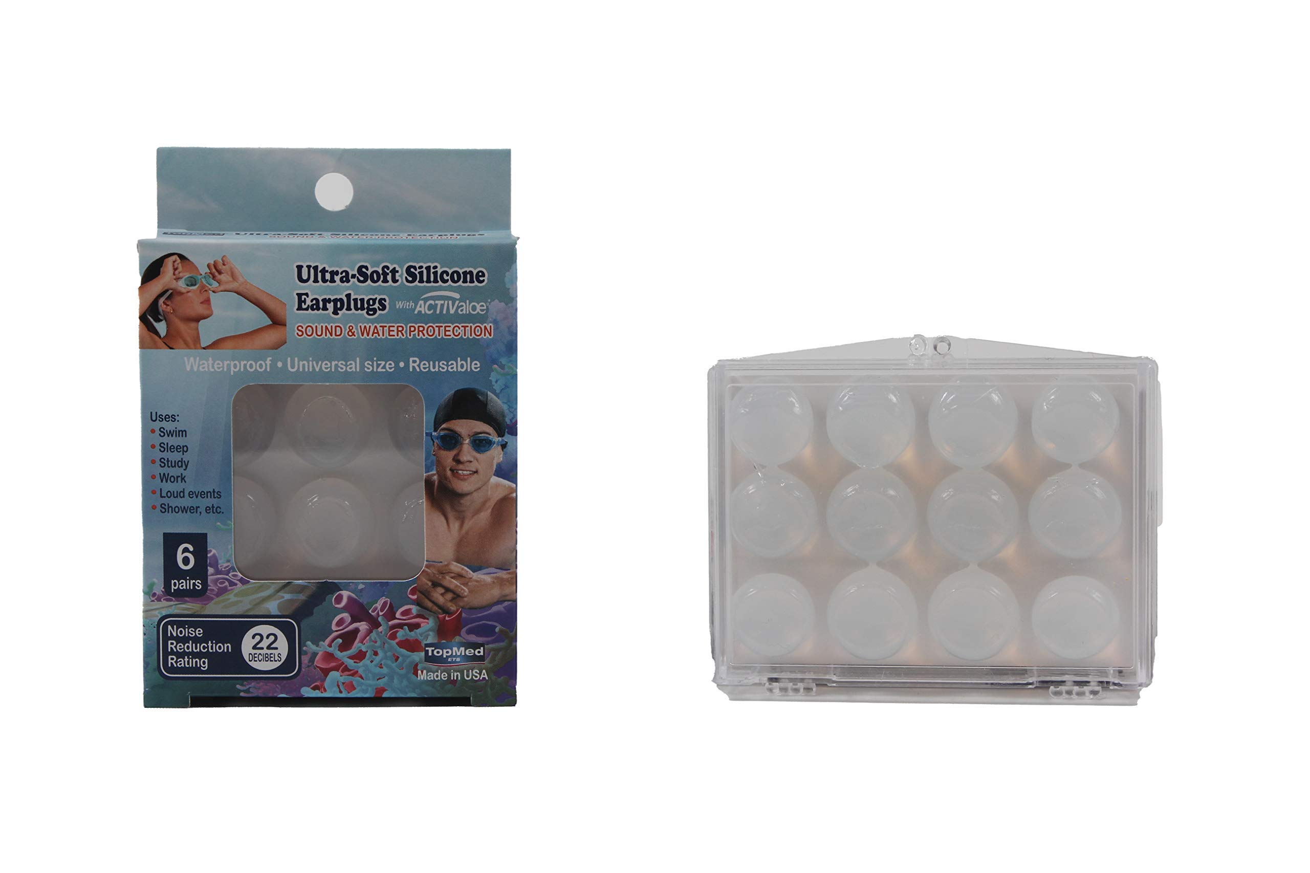 Top Med Soft Silic Pairs Original Moldable Silicone Putty EarPlugs (Adult)