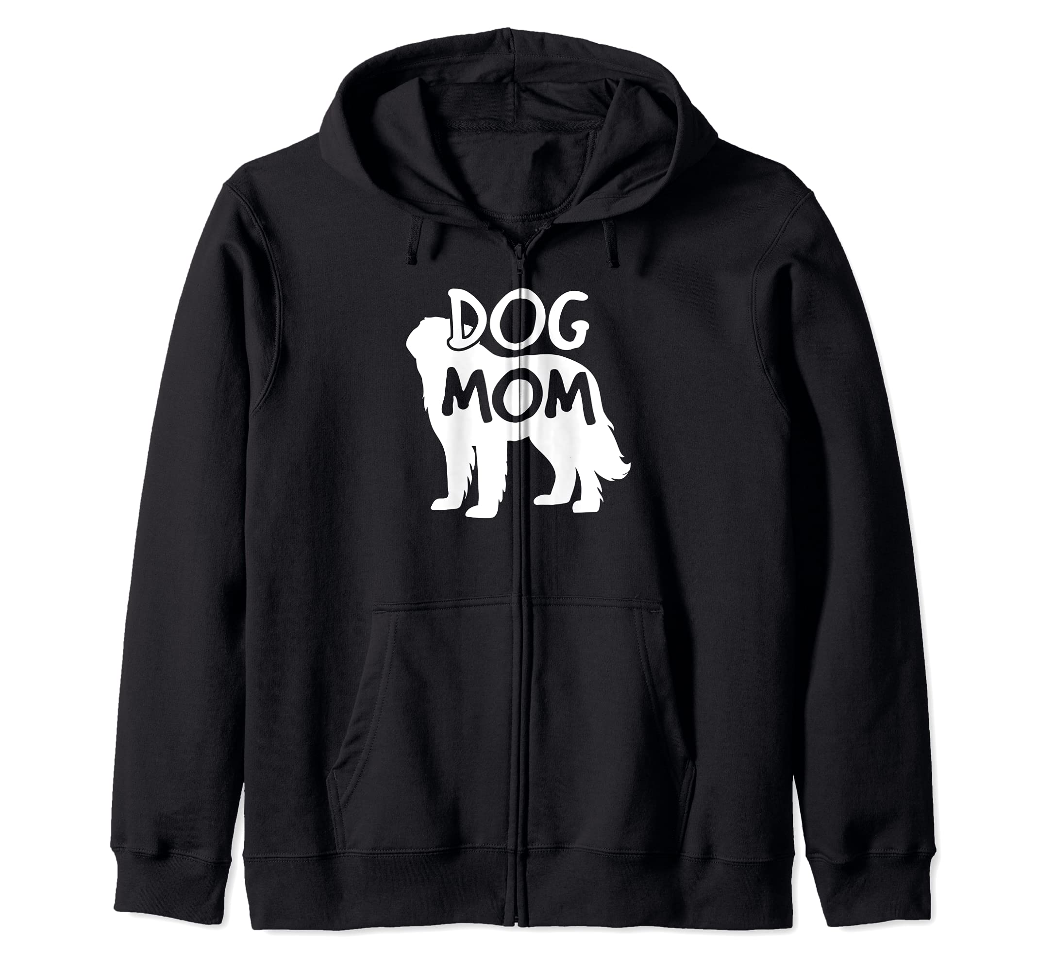 Best Dog Mom Woman Doggy Bark Bone Mothers Day Canine Puppy Zip Hoodie