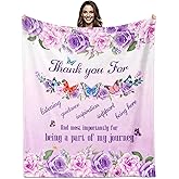 Paoeyty Thank You Gifts for Women Men, Appreciation Gifts for Women Blanket 60"X50", Thank You Gift Blanket, Staff/Corworker Presents