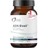 Designs for Health ADK Evail, Fat Soluble Vitamin D Complex, 60 Softgels | 5,000 IU D3 Plus A, K1 &amp; K2, Annatto Gamma-Delta Tocotrienols (E), Promotes Bone and Immune Strength