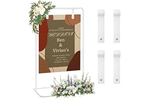 Wedding Sign Holder, 173x80x50cm Welcome to Our Wedding Sign Stand, Heavy Duty Easel Stand for Sign with 4 Leather Straps, Su