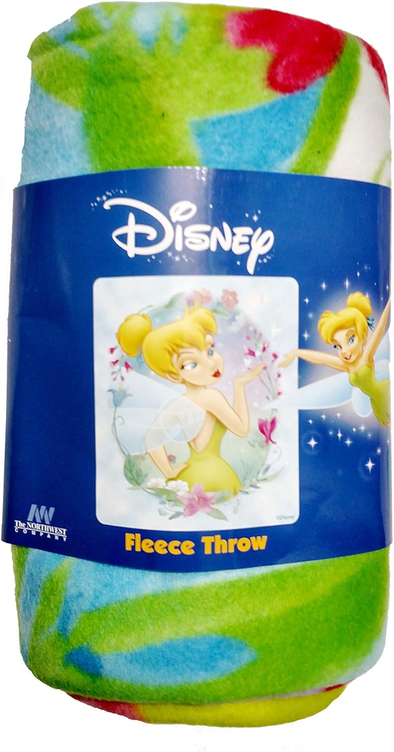 Amazon Com Tinkerbell Sweet Kisses Fleece Blanket Throw New Home Kitchen