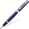 Sheaffer 300 Glossy Blue Lacquer Fountain Pen with Chrome-Plated Trim and Medium Nib