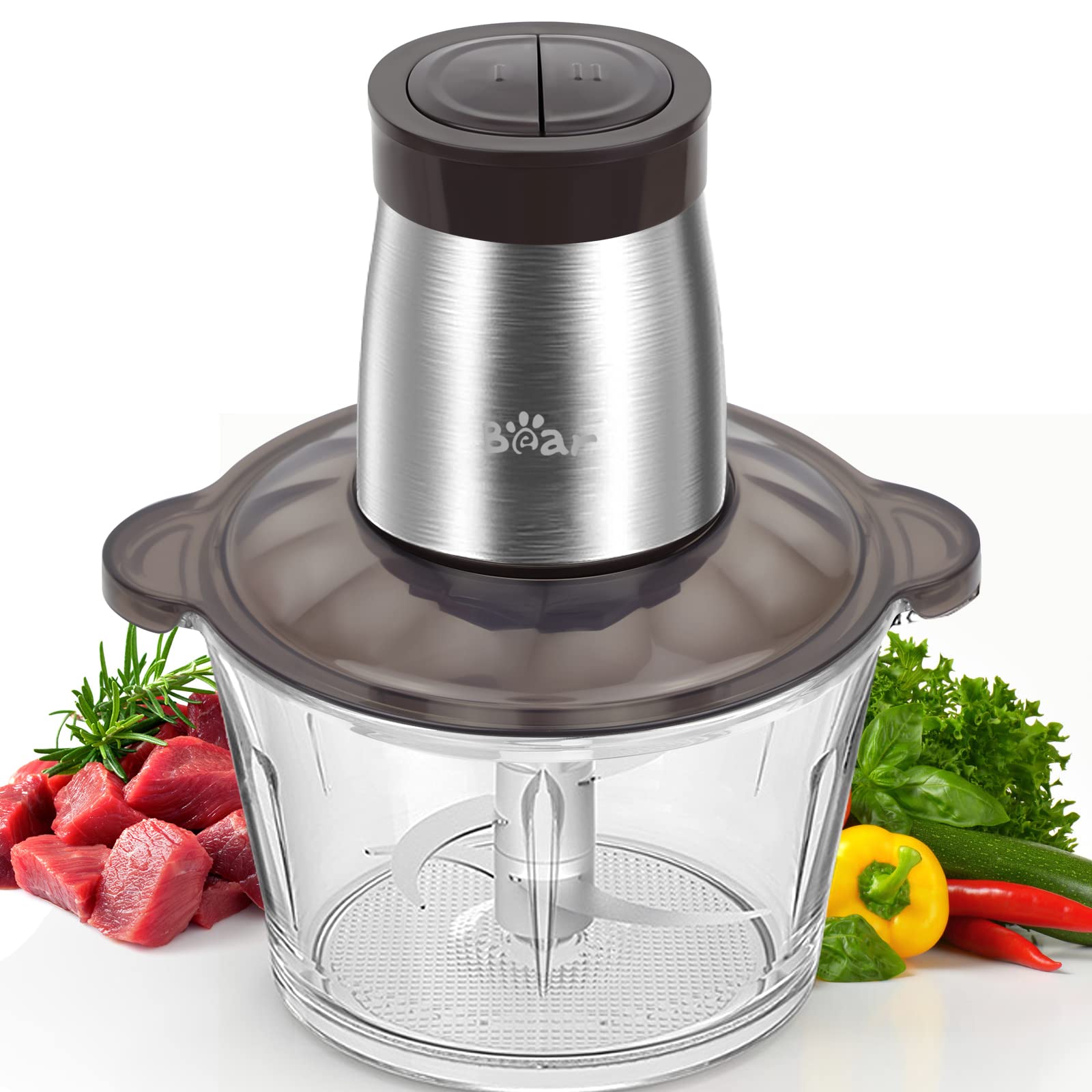 Bear 2L Food Processors 300W Electric Ve...