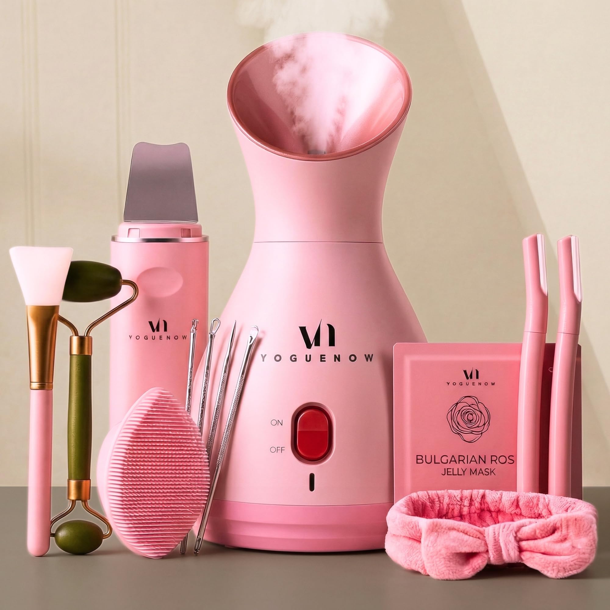 Photo 1 of Facial Steamer Spa Kit with Complimentary 17 Skin Care Tools | Face Steamer for Facial Deep Cleaning with Towel Warmer & Humidifier Mode| Self Care Gifts for Women, Spa Gifts, Birthday Gifts for Women