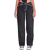 YMI Womens YMI Jeans Women's High Rise Carpenter Straight Leg Pants
