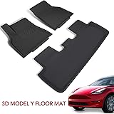 Tesla Model Y Floor Mats 3D Three-Layer All-Protection Waterproof Floor Liner Fits Tesla Model Y 2020 2021