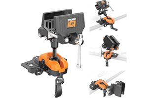 WORK IQ TOOLS IQ Vise | 360° Articulating Bench Vise Made From Steel & Cast Aluminum w/ 8-Position Locking Ball & Socket | Woodworking Vise Handles Up To 130ft-lbs of Torque | Pipe Vise With Double Sided Jaws