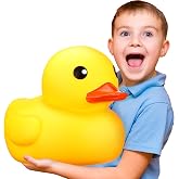 Leitee 13" Yellow Jumbo Bath Rubber Duck Large Bath Rubber Duck | Huge Giant Fun Gender Reveal Party Floating Pool Child Preschool Toddlers Bathtub Toy for Baby Shower Birthday Party Favors