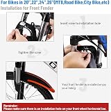 ioutdoor Bike Mudguard Set with 27ft Reflective Tape, Adjustable Front Rear view 4