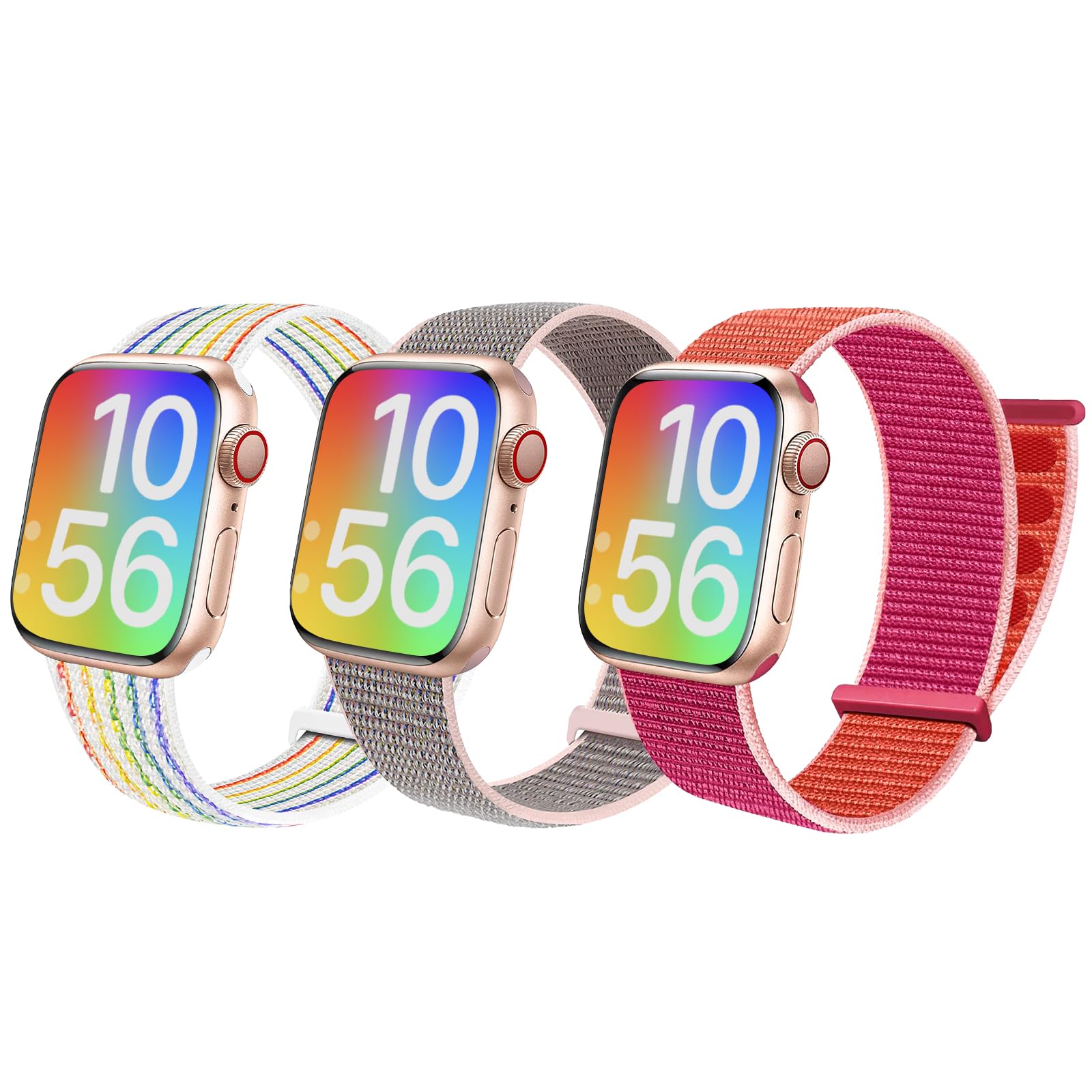 BlackPro Compatible with for Kids Apple Watch Band, Breathable Soft Nylon Loop Strap for Boy Girl, Compatible with Apple Watch Series 9/8/7/6/5/4/3/2/1/SE/SE2 38mm 40mm 41mm & 42mm 44mm 45mm