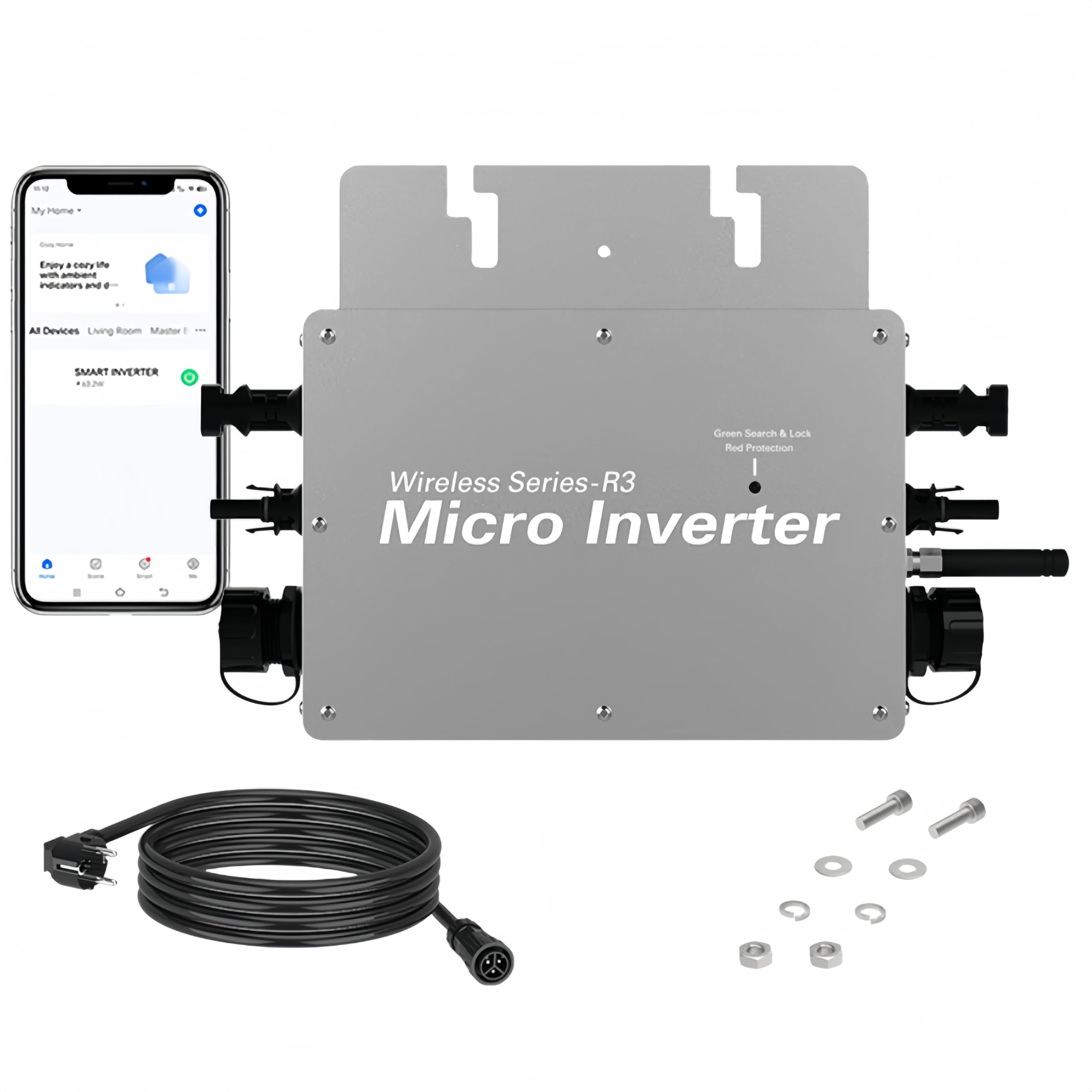 Photo 1 of 700 W microinverter Solar with 3 m Data Cable,Grid tie Inverter,Micro inverters for Solar Panels Ideal for Small Home Solar Power System