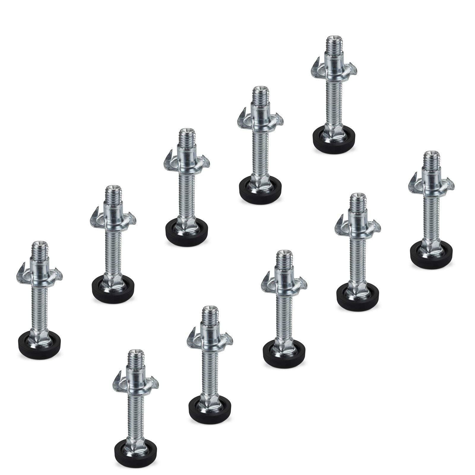 10 x Adjusting Screws M8 x 45 mm with Drive-in Nut Capacity of Load: up to 300 kg Adjustment Screw Adjusting Bolt