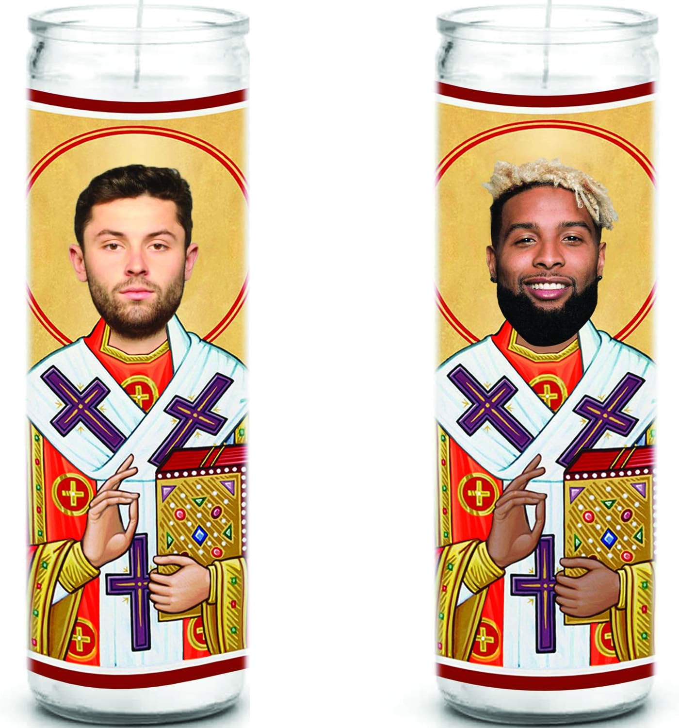 Amazon De Celebrity Prayer Candles Baker Mayfield Und Odell Beckham Jr Cleveland Browns Set