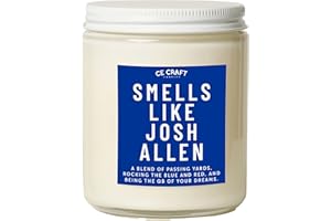 CE CRAFT Smells Like Josh Candle – Football Inspired Scented Candle – Bergamot & Oak Fragrance – Hand-Poured Soy Wax – Gift for Football Fans, Home Decor, Man Cave, Game Day Essential