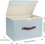 TYEERS Collapsible Storage Box with Lid Aqua Spring 38x25x25 cm Set of 2 view 2