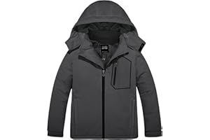 ZSHOW Boy's Waterproof Ski Jacket Outdoor Warm Winter Coat Windproof Rain Jacket Snow Coat