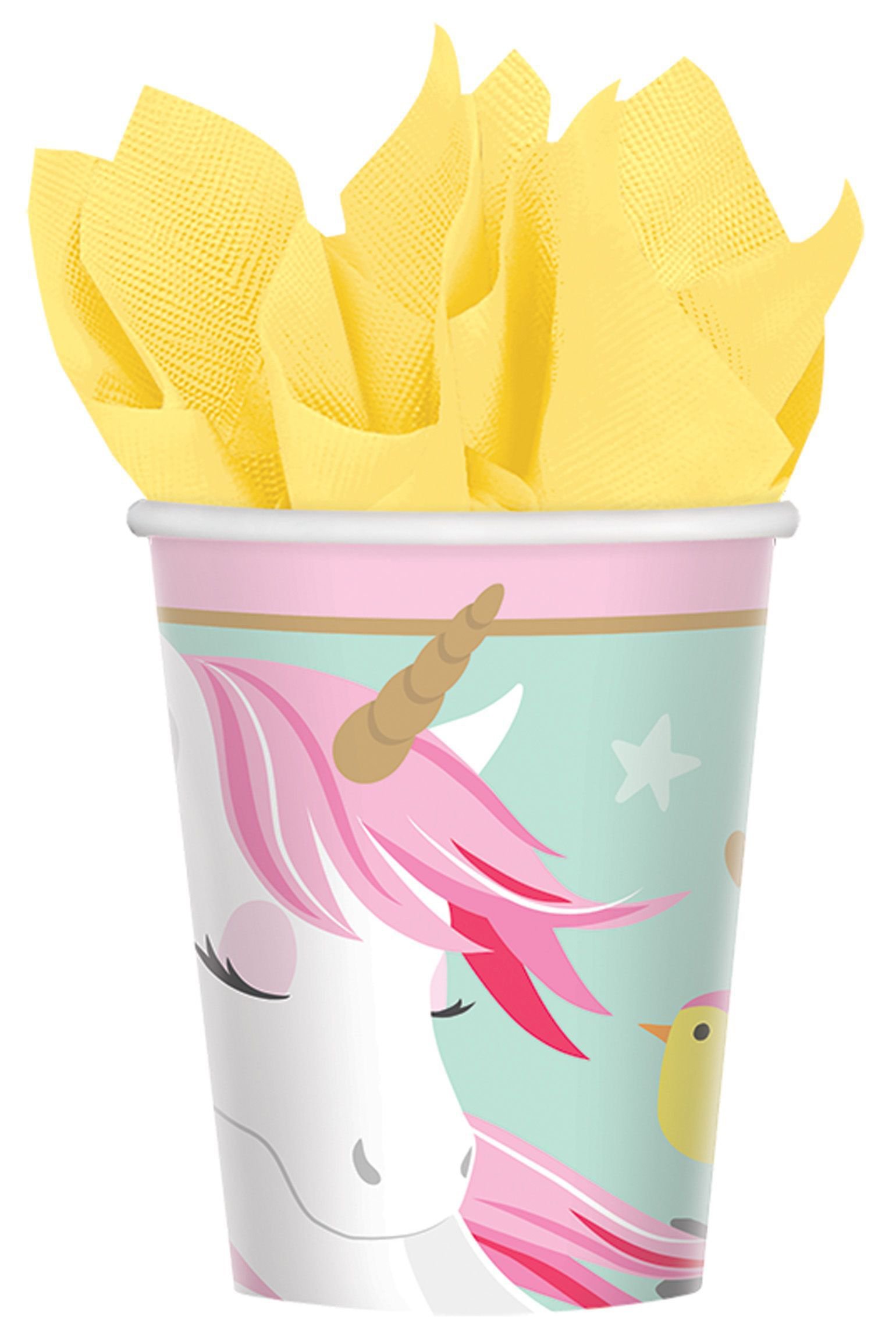 (PKT) Magical Unicorn Paper Cups 266ml (8 pk)