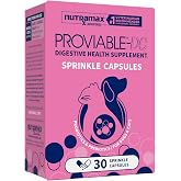 Nutramax Proviable Probiotics for Dogs &amp; Cats, Sprinkle Capsules, 30ct | Probiotics for Cats and Dogs, Plus Prebiotics, Daily Gut Health Support Supplement, Multiple Strains, Sprinkle on Food